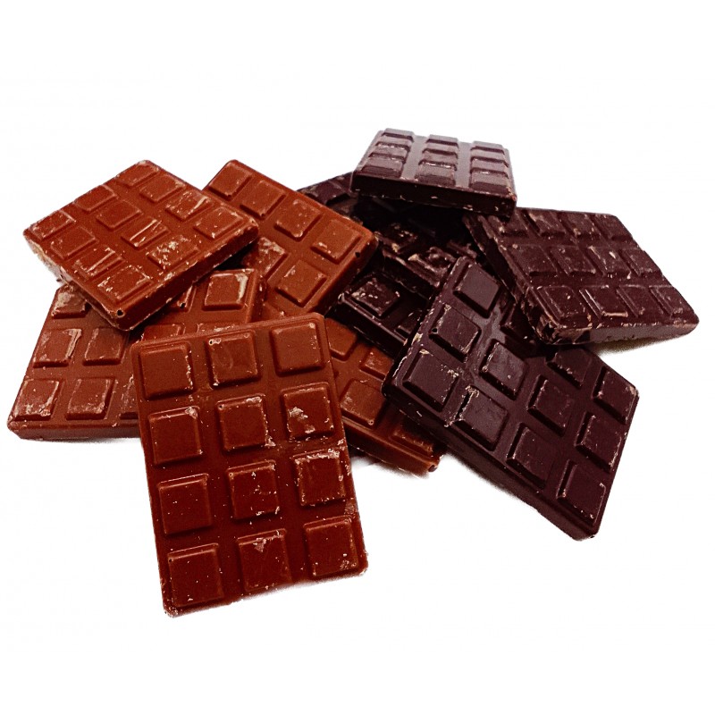 Palets de chocolat noir 55 % sans gluten et sans sucre ajouté