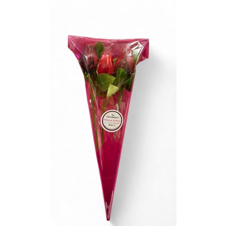 Bouquet de 3 roses en Chocolat