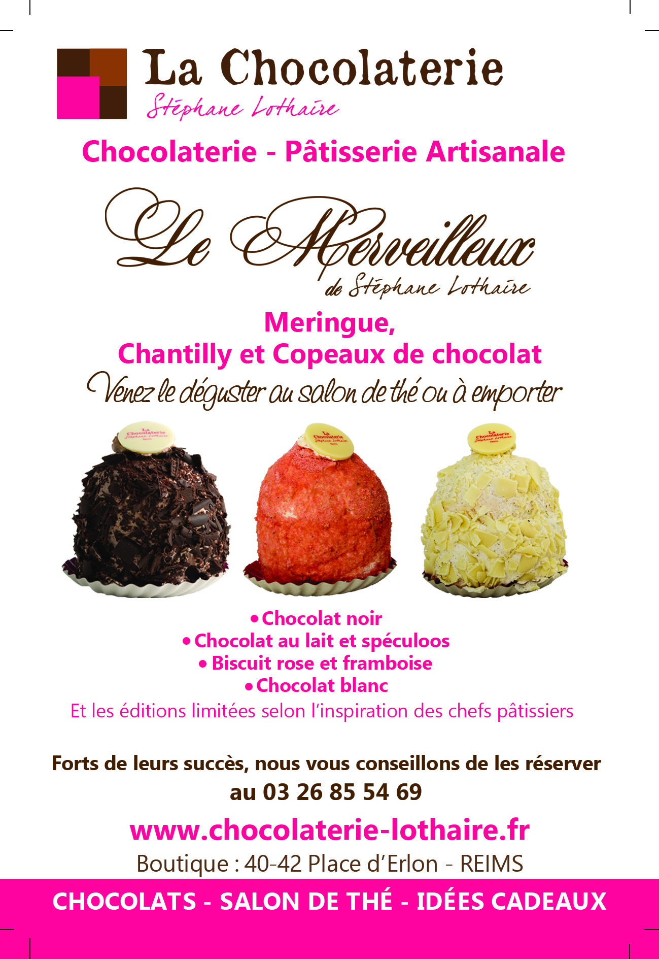 Merveilleux - Chocolaterie Lothaire - Flyer recto